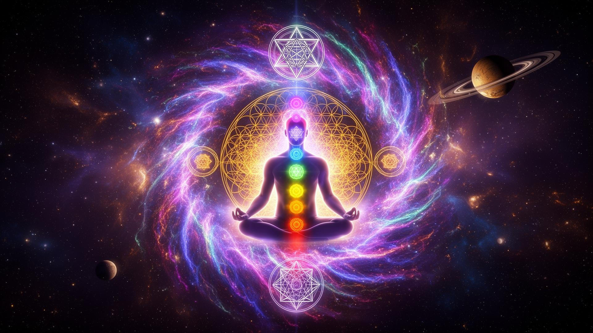 Cosmic vortex around meditating starseed